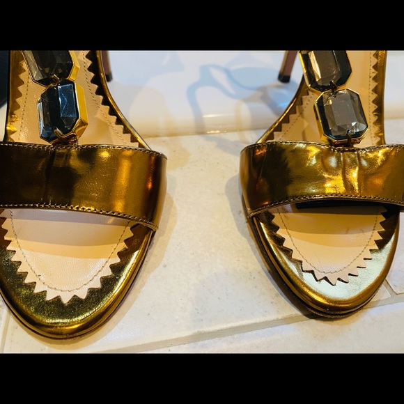 Authentic Prada embellished Sandals Heels size 37.5 - Picture 5 of 11